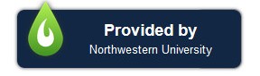 Navy blue web button with text Provided by Northwestern University