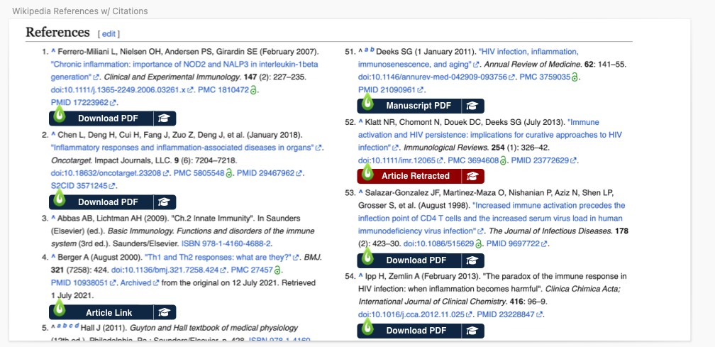 Wikipedia references screenshot