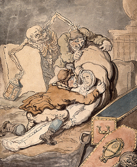 Painting depicting grave robbers