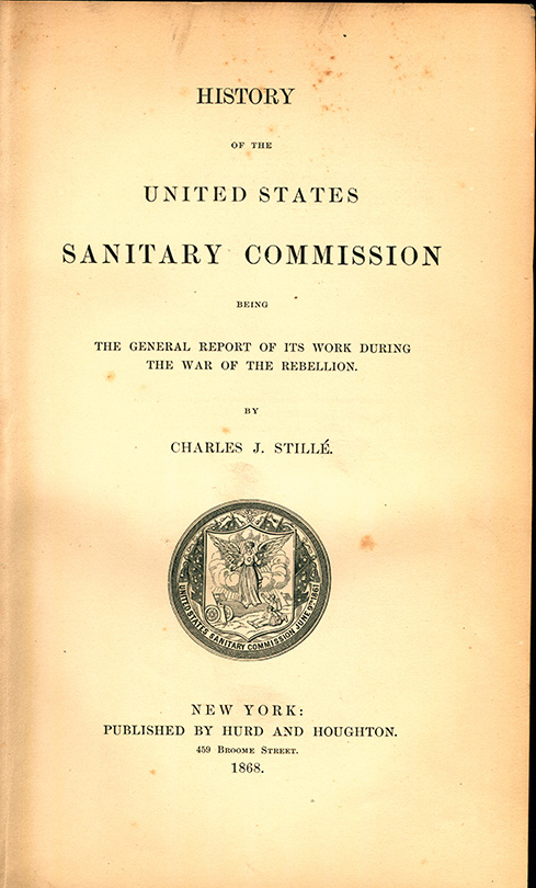 Scanned document titled "History of the US Sanitary Commission"