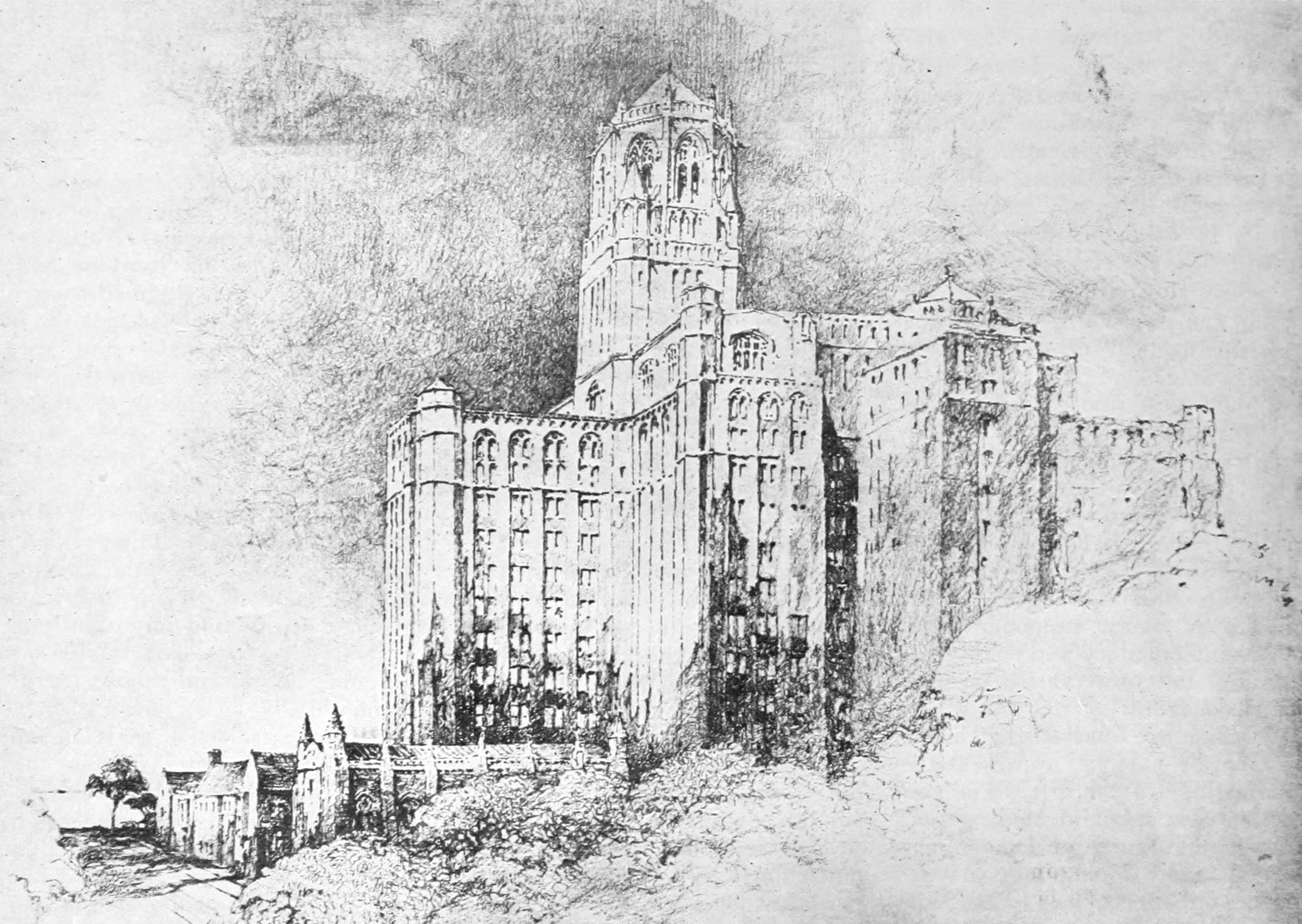 A sketch of Ward tower in Chicago