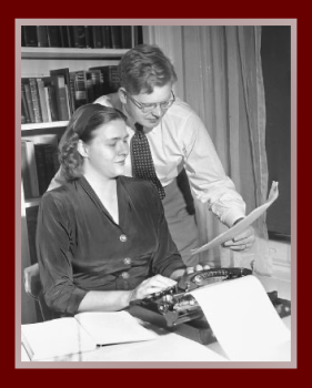 Niles Newton at work with a colleague